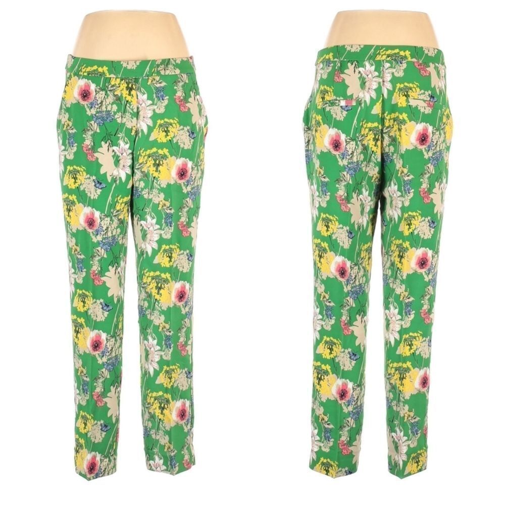 GIBSON LATIMER Green Floral Garden Dress Pants 10 - Picture 6 of 6